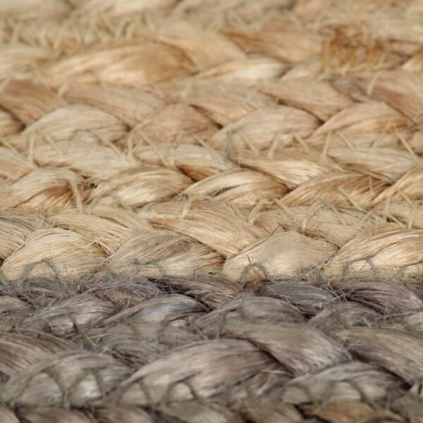 vidaXL Handmade Rug Jute with Grey Border 150 cm - Image 5