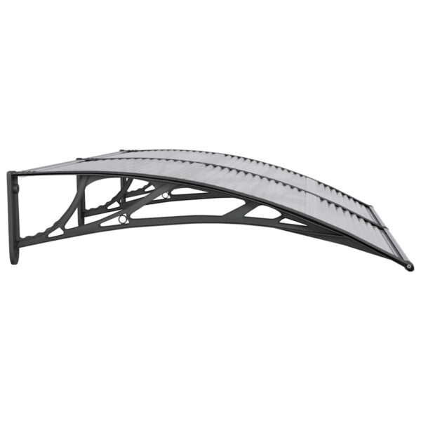 vidaXL Door Canopy Black 150x100 cm Polycarbonate - Image 5