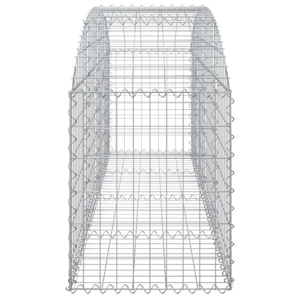 vidaXL Arched Gabion Basket 200x50x60/80 cm Galvanised Iron - Image 4