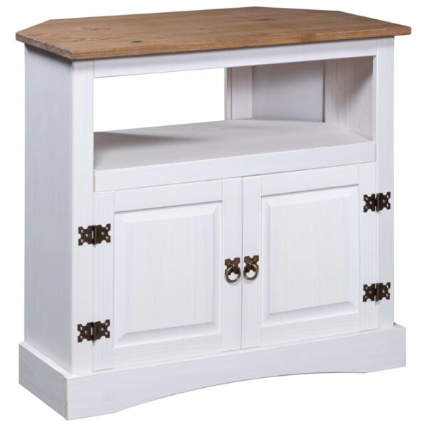 vidaXL Console Table Mexican Pine Corona Range White 80x43x78 cm - Image 1