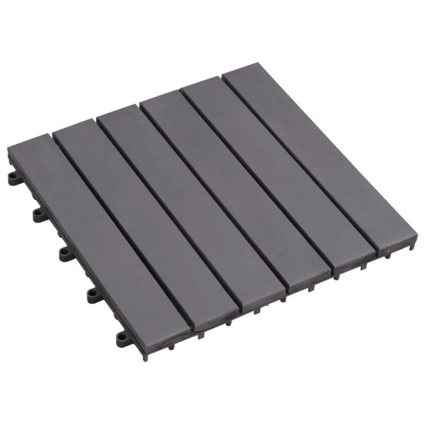 vidaXL Decking Tiles 20 pcs Grey Wash 30x30 cm Solid Acacia Wood - Image 2