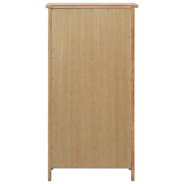 vidaXL Wine Cabinet 56x32x110 cm Solid Oak Wood - Image 5