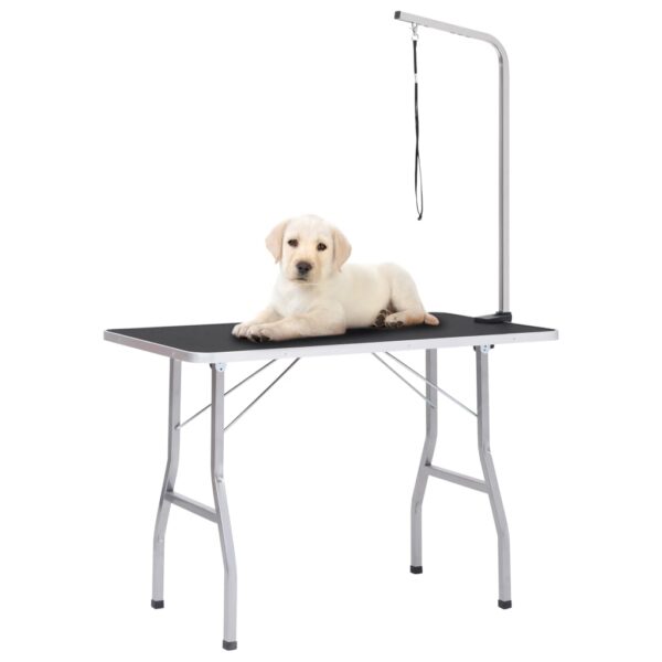 vidaXL Adjustable Dog Grooming Table with 1 Loop - Image 1