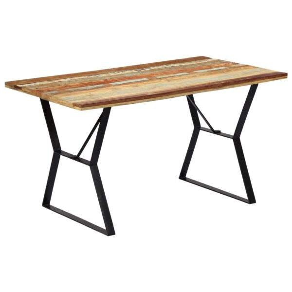 vidaXL Dining Table 140x80x76 cm Solid Reclaimed Wood - Image 11