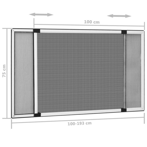 vidaXL Extendable Insect Screen for Windows White (100-193)x75 cm - Image 11