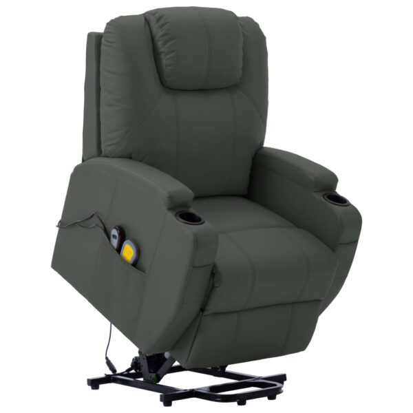 vidaXL Stand up Massage Chair Anthracite Faux Leather - Image 1