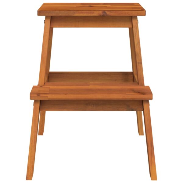vidaXL 2 Step Stool 40x38x50 cm Solid Wood Acacia - Image 4