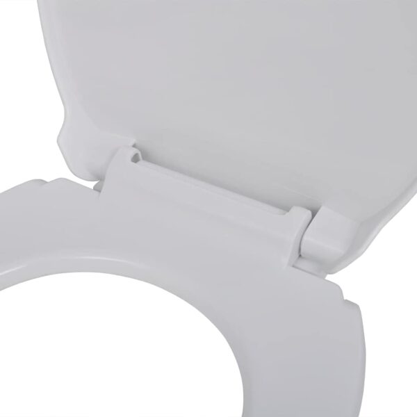 vidaXL Soft-close Toilet Seat White Oval - Image 4