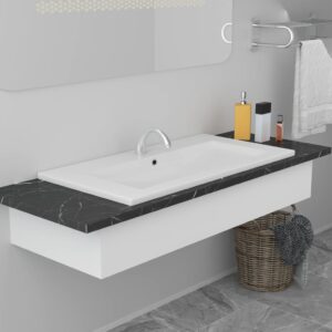 vidaXL Built-in Basin 91x39.5x18.5 cm Ceramic White