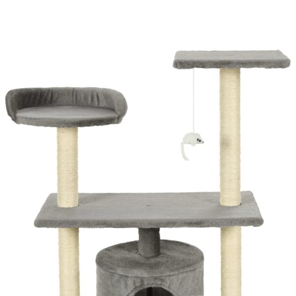 vidaXL Cat Tree with Sisal Scratching Posts 95 cm Grey - Image 4