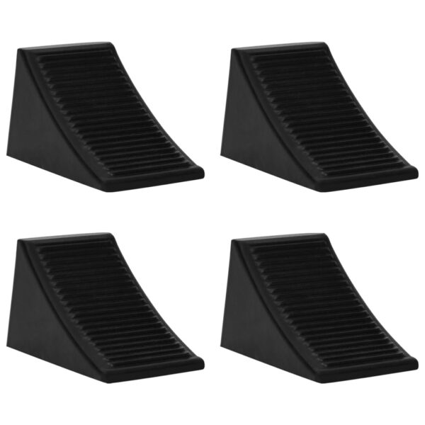 vidaXL Wheel Chocks 4 pcs 16x9x9 cm Rubber - Image 2