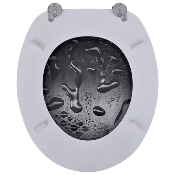 vidaXL Toilet Seats with Lids 2 pcs MDF Water - Image 6