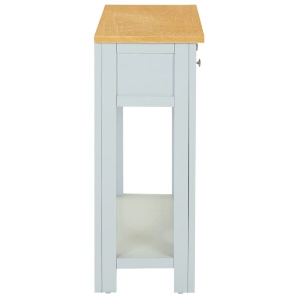 vidaXL Console Table 83x30x73 cm Solid Oak Wood - Image 4