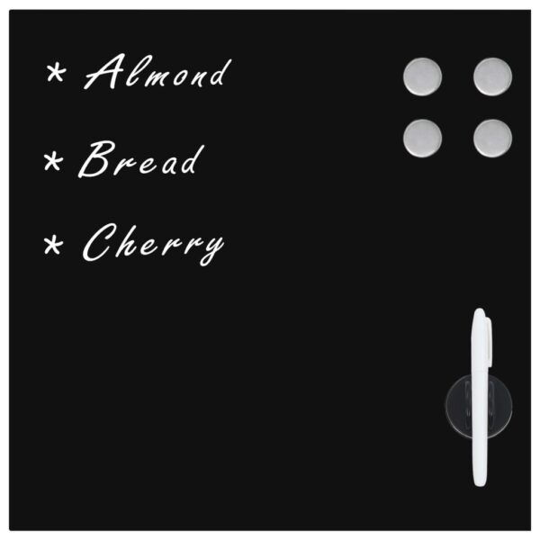 vidaXL Wall Mounted Magnetic Board Glass 40x40 cm - Image 2