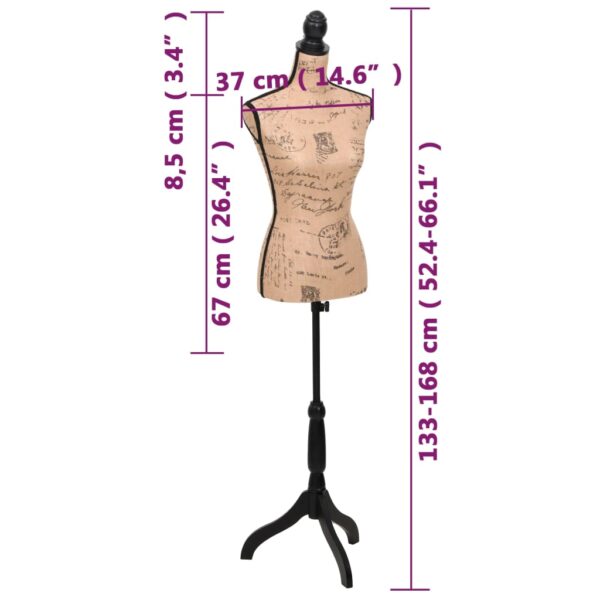 Ladies Bust Display Bust Brown Black Jute Female Dressmakers Dummy Mannequin Display - Image 7