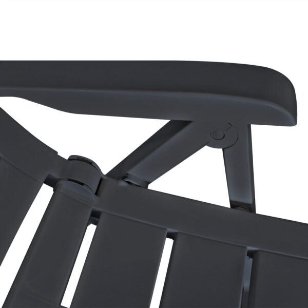 vidaXL 3 Piece Bistro Set Plastic Anthracite - Image 9