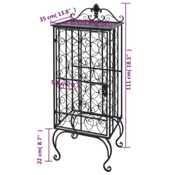 vidaXL Wine Rack for 28 Bottles Metal - Image 9