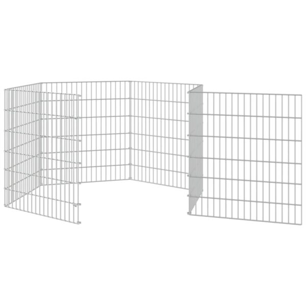 vidaXL Free Range Animal Enclosure 6-Panel 54x60 cm Galvanised Iron - Image 5