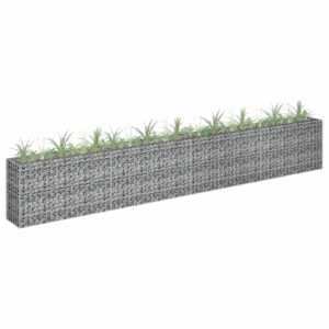 vidaXL Gabion Raised Bed Galvanised Steel 360x30x60 cm