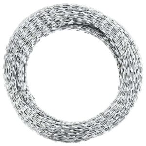 vidaXL Razor Wire Helical Wire Roll Galvanised Steel 60 m
