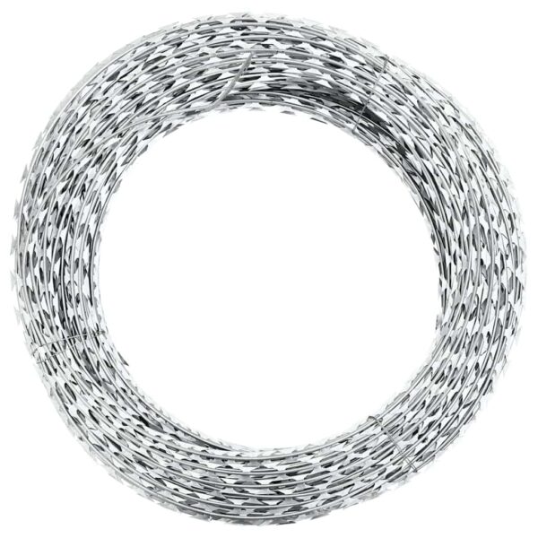 vidaXL Razor Wire Helical Wire Roll Galvanised Steel 60 m - Image 1