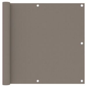 vidaXL Balcony Screen Taupe 90x500 cm Oxford Fabric