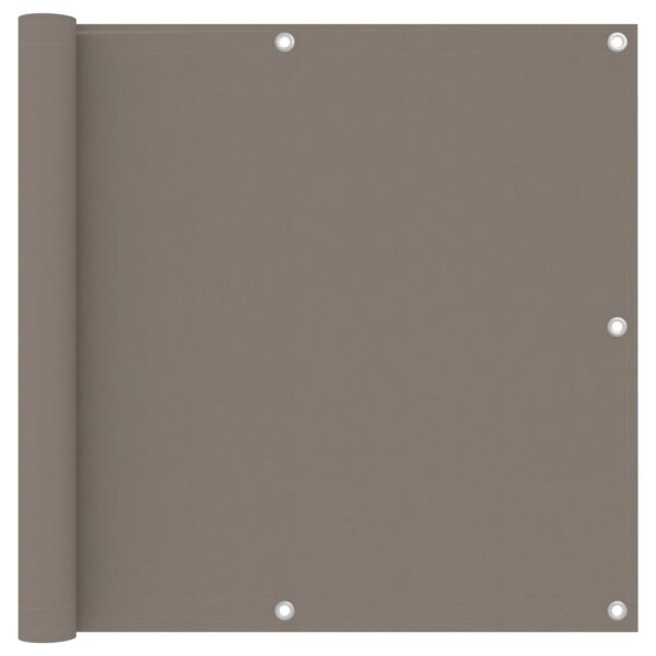 vidaXL Balcony Screen Taupe 90x500 cm Oxford Fabric - Image 1