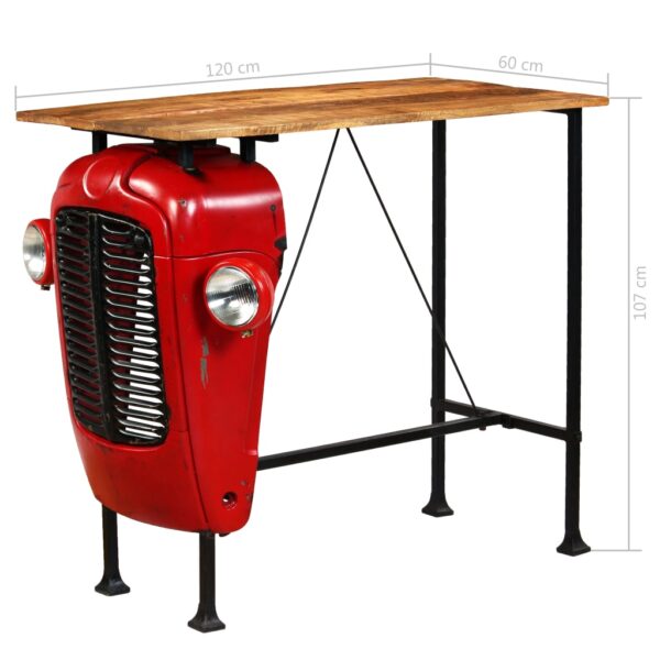 vidaXL Bar Set 5 Piece Solid Mango Wood 120x60x107 cm - Image 13