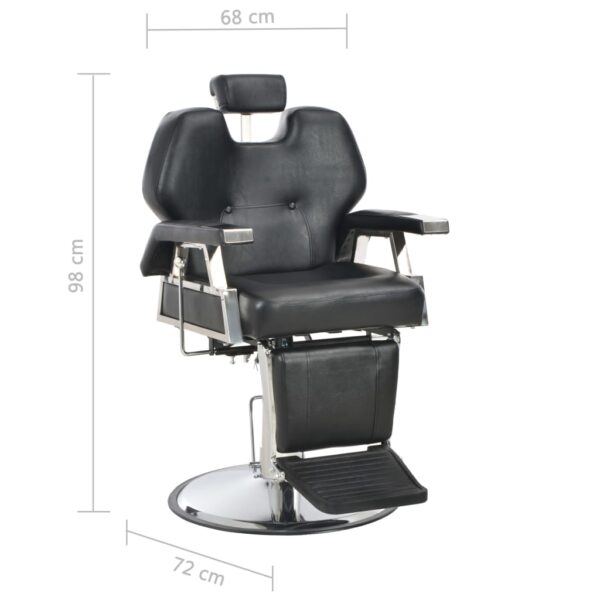 vidaXL Barber Chair Black 72x68x98 cm Faux Leather - Image 11