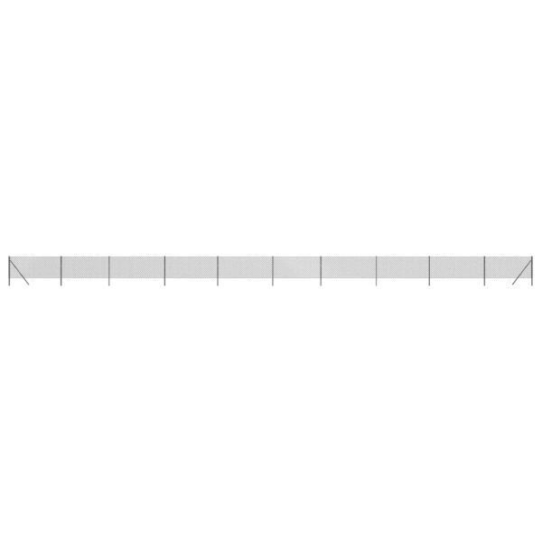 vidaXL Chain Link Fence Anthracite 1x25 m - Image 2