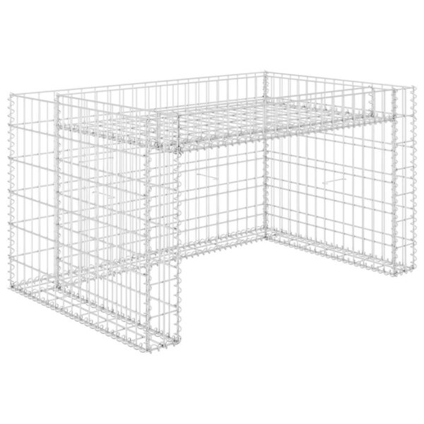 vidaXL Lawn Mower Garage with Raised Bed 110x80x60 cm Steel Wire - Image 2