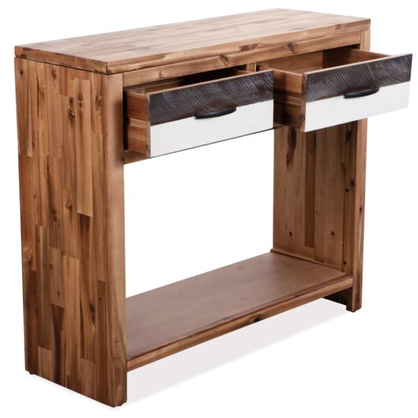 vidaXL Console Table Solid Acacia Wood 86x30x75 cm - Image 5