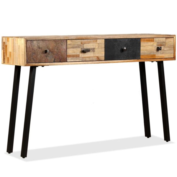 vidaXL Console Table 120x30x76 cm Solid Reclaimed Teak - Image 1