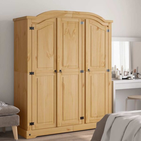 vidaXL Wardrobe Mexican Pine Corona Range 3 Doors - Image 1