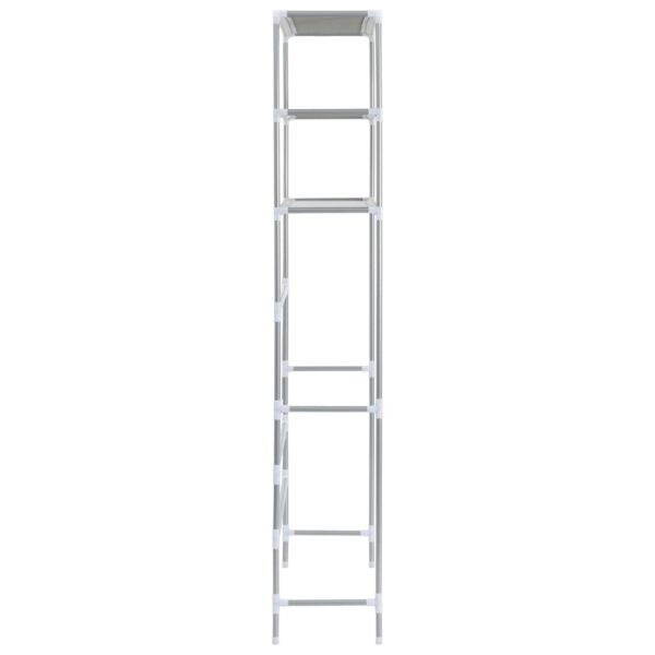 vidaXL 3-Tier Storage Rack over Laundry Machine Silver 69x28x169 cm - Image 6