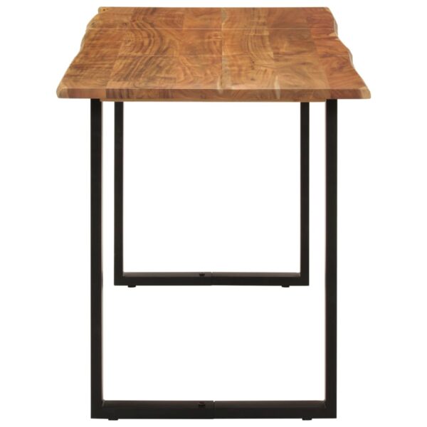 vidaXL Dining Table 140x70x76 cm Solid Acacia Wood - Image 3