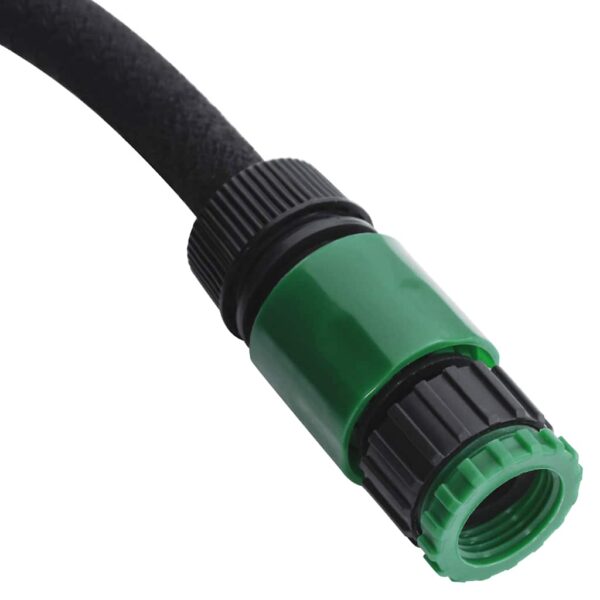 vidaXL Garden Soaker Hose Black 0.6" 25 m Rubber - Image 5