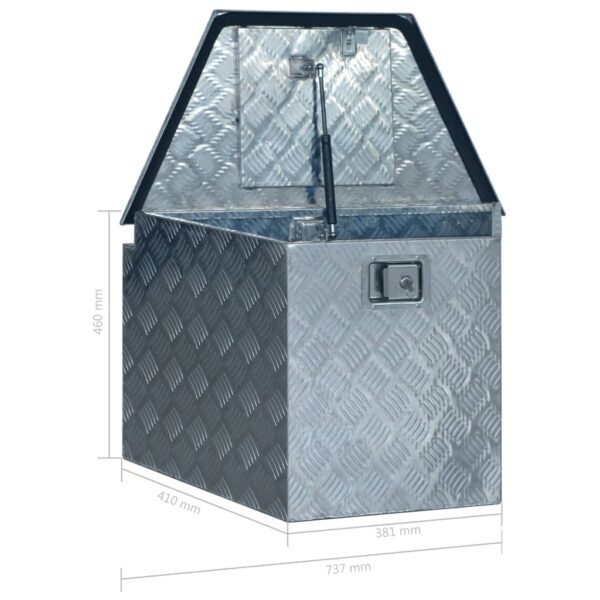 vidaXL Aluminium Box 737/381x410x460 mm Silver - Image 8
