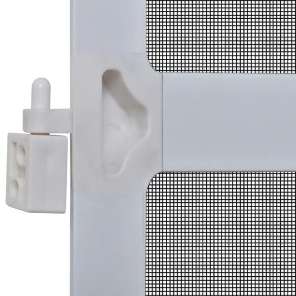 White Hinged Insect Screen for Doors 100 x 215 cm - Image 5