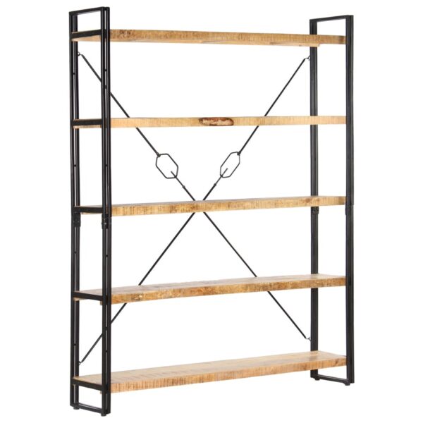 vidaXL 5-Tier Bookcase 140x30x180 cm Solid Mango Wood - Image 8