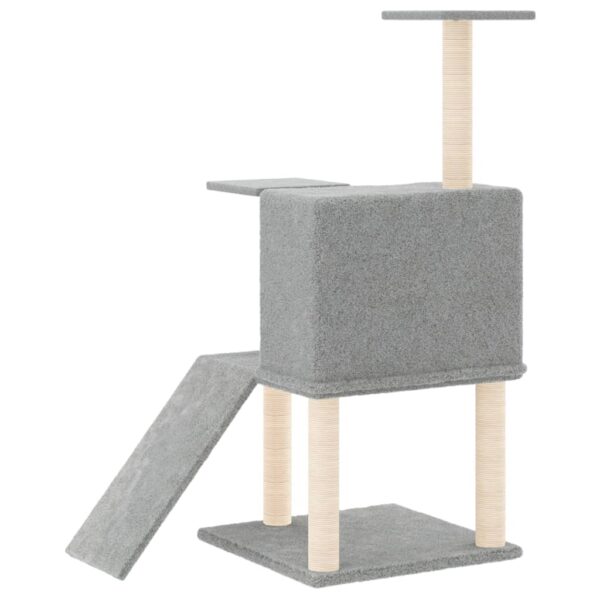 vidaXL Cat Tree with Sisal Scratching Posts Light Grey 109 cm - Image 5