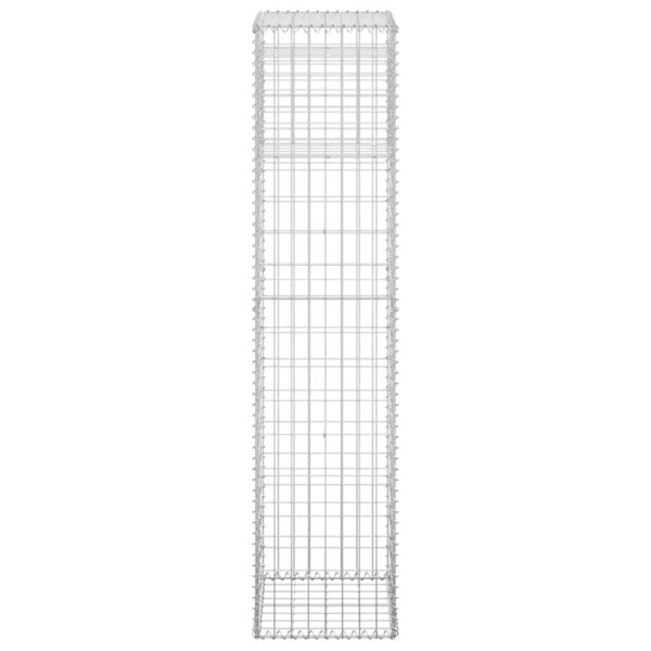 vidaXL Gabion Basket Posts 2 pcs 40x40x180 cm Iron - Image 5
