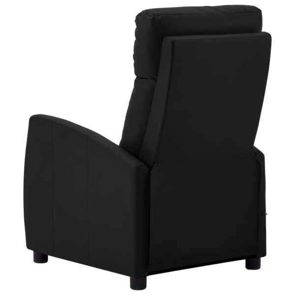 vidaXL Massage Chair Black Faux Leather - Image 4