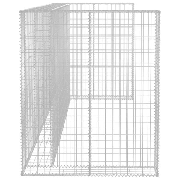 vidaXL Gabion Wall for Garbage Bins Galvanised Steel 320x100x120 cm - Image 5