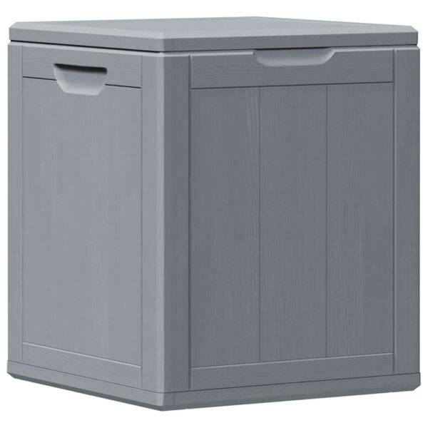 vidaXL Garden Storage Box 90L Grey PP Wood Look - Image 6