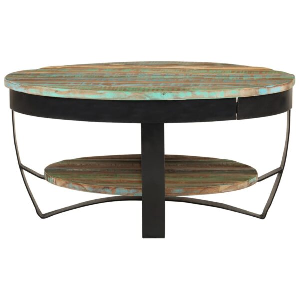 vidaXL Coffee Table 65 cm Solid Reclaimed Wood - Image 2