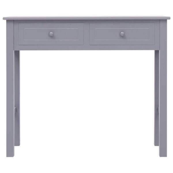 vidaXL Console Table Grey 90x30x77 cm Wood - Image 5