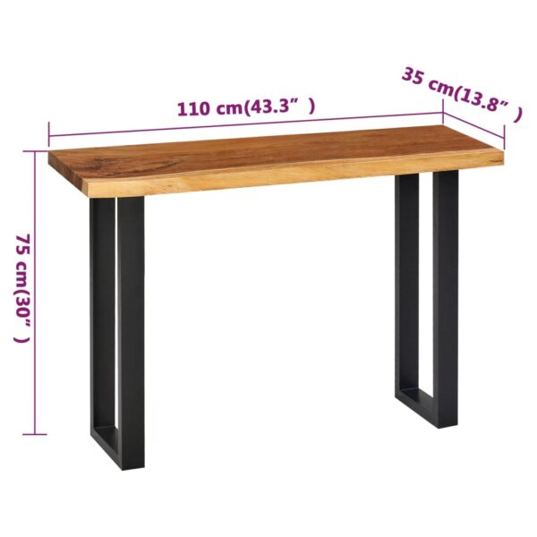 vidaXL Console Table Solid Suar Wood 110x35x75 cm - Image 8