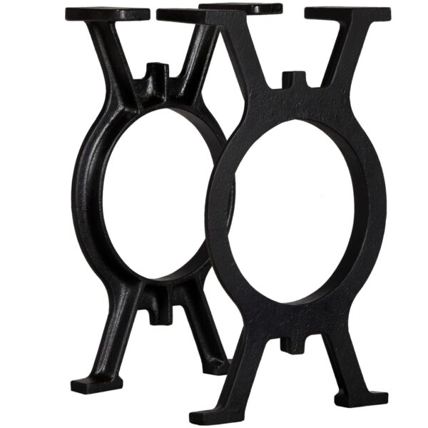 vidaXL Bench Legs 2 pcs O-Frame Cast Iron - Image 1
