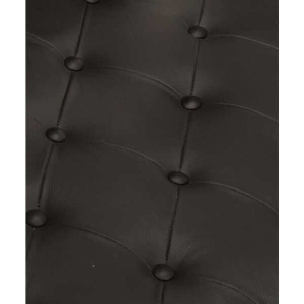 vidaXL Aviator Armchair Black Real Leather - Image 6
